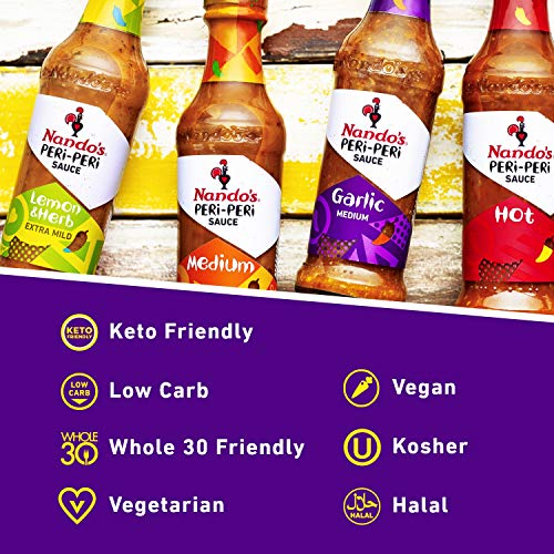 Nandos Peri-Peri Sauce Flavorful Variety Pack - Medium, Hot, Ga
