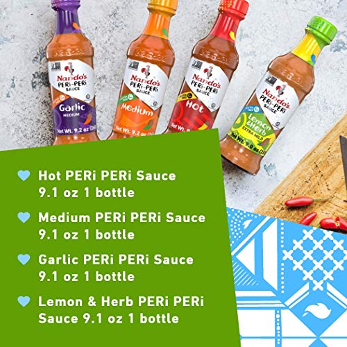 Nandos Peri-Peri Sauce Flavorful Variety Pack - Medium, Hot, Ga