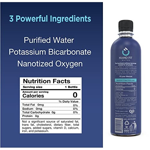 Nano Fit All Natural Nanotized Oxygen Water, 12 X 16.9 oz Bottle...