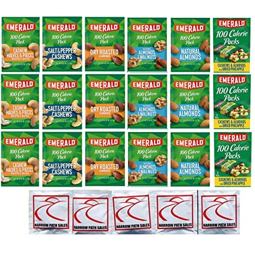 Emerald Cashew Almond Nuts 100 Calorie Packs - Variety Sampler P...