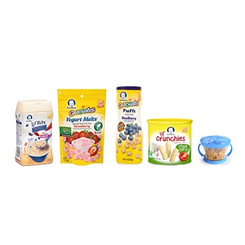 Gerber Baby Food Sampler Pack Of 5 - Puffs, Melts, Lil Bits Cere