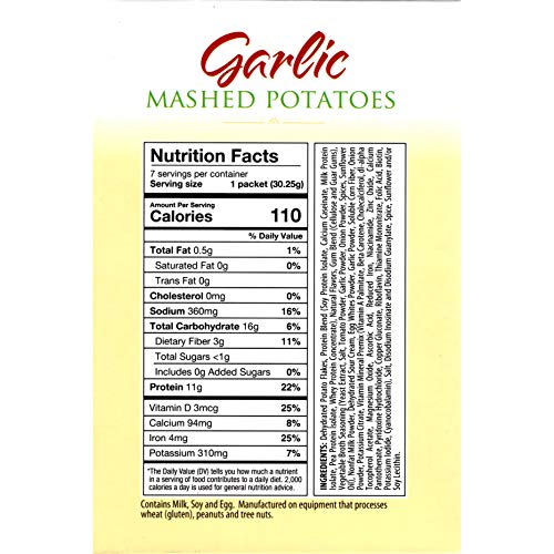 Healthsmart - Garlic Mashed Potatoes - 7 Servings - Potato Puree