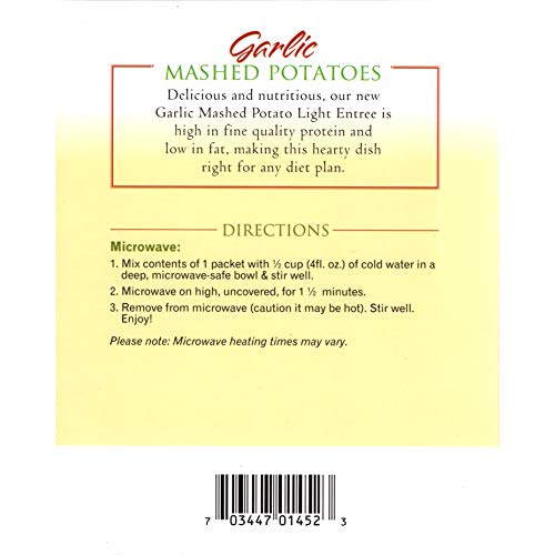Healthsmart - Garlic Mashed Potatoes - 7 Servings - Potato Puree