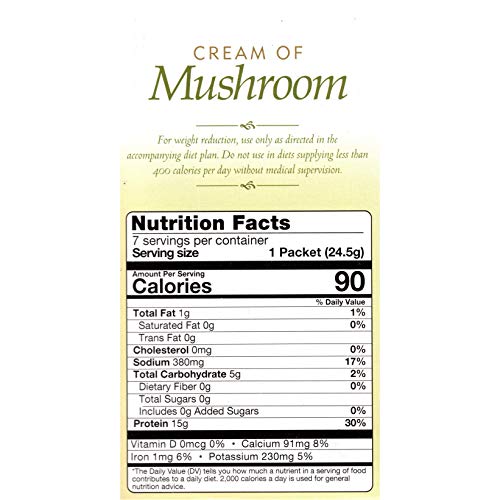 Healthsmart High Protein Cream Of Mushroom Soup, 15G Protein, Lo