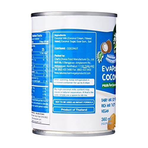 Natcharm Coconut Milk Evaporated, 12.2 Oz