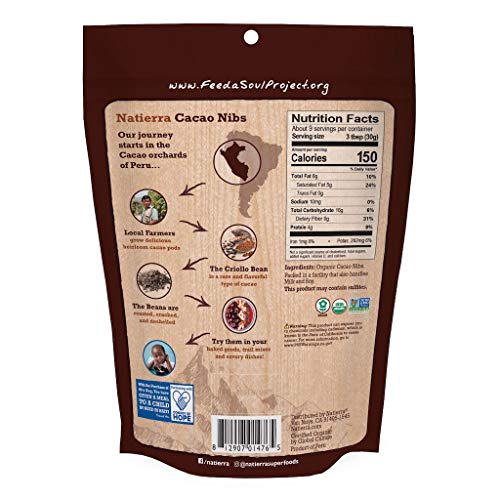 Natierra Himalania Organic Cacao Nibs Pouch | Non-Gmo &Amp; Vegan |