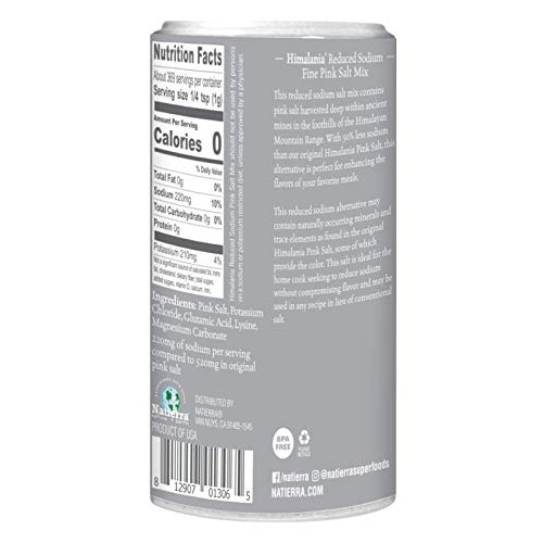 Natierra Himalania Reduced Sodium Himalayan Fine Pink Salt Mix S