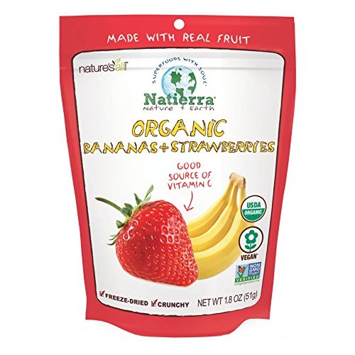 Natierra Natures All Foods Organic Freeze-Dried Bananas And Str