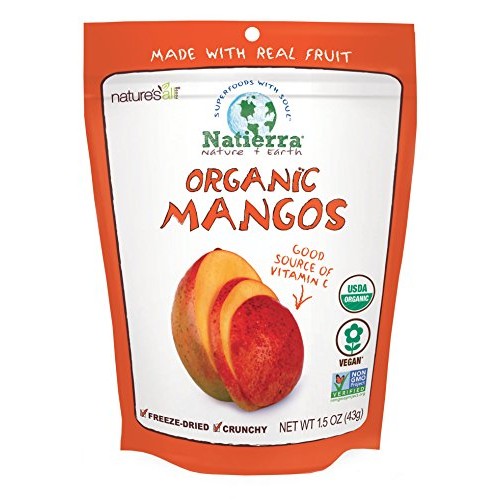 Natierra Natures All Foods Organic Freeze-Dried Mangoes | Non-G