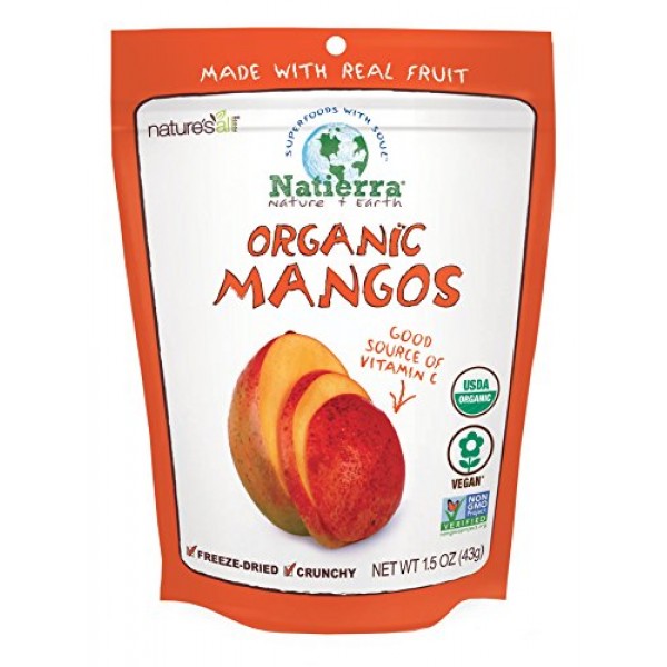 Natierra Natures Organic Freeze-Dried Mangoes | Gluten Free &Amp; V