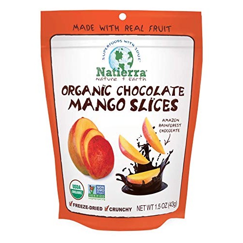 Natierra Organic Freeze-Dried Chocolate-Covered Mango Slices | N
