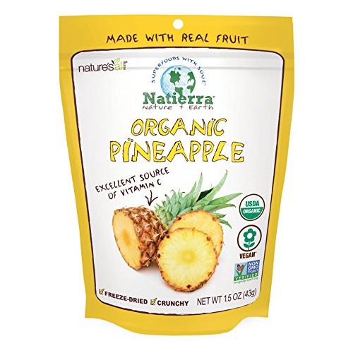 Natures All Organic Freeze-Dried Pineapples | Gluten Free &Amp; Veg