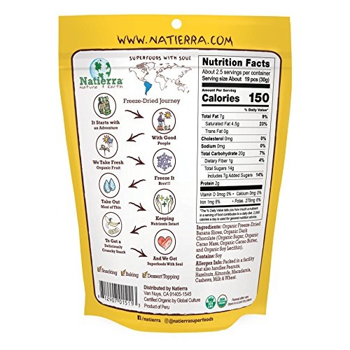 Organic Freeze Dried Chocolate Bananas