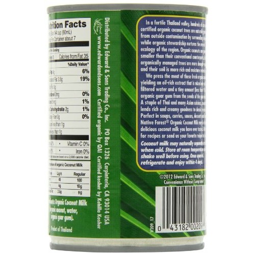 Native Forest Simple Organic Unsweetened Coconut Milk, 13.5 Fl.