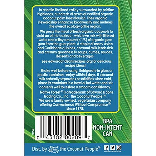 Native Forest Simple Organic Unsweetened Coconut Milk, 13.5 Fl.