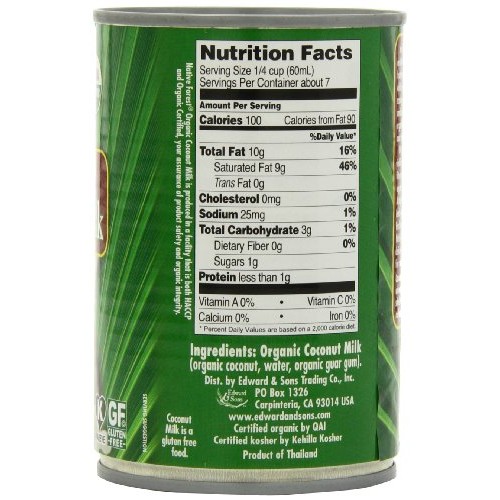 Native Forest Coconut Milk, Organic Unsweetened, 13.5-Ounce Pac