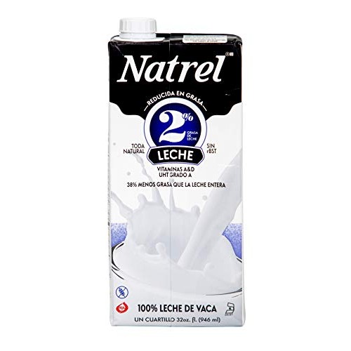 Natrel | 2% Milk | 32 Ounce | Pack Of 12 | Shelf Stable Milk | G