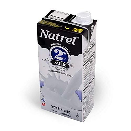 Natrel | 2% Milk | 32 Ounce | Pack Of 12 | Shelf Stable Milk | G