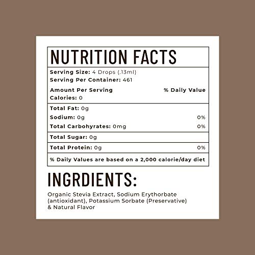 Natrisweet Chocolate Stevia Liquid Drops 2 Fl Oz / 60 Millilite