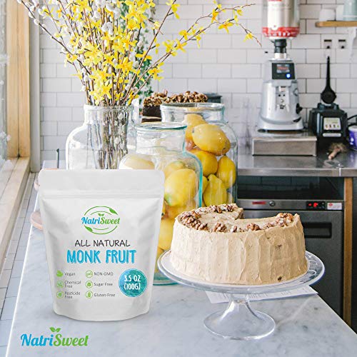 Natrisweet Monk Fruit Extract 3.5Oz 100G 322 Servings, Pure, Z