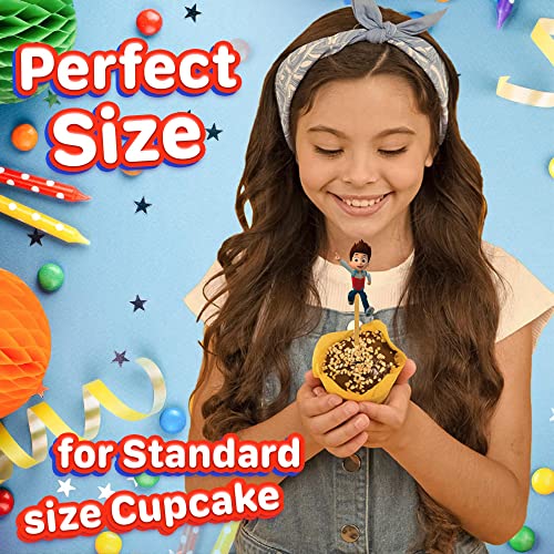 24X Dogs Cupcake Toppers – Strong Picks Happy Birthday Décor, Cu