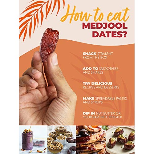 Natural Delights Medjool Dates – Large & Plump, Pitted Dates Med...