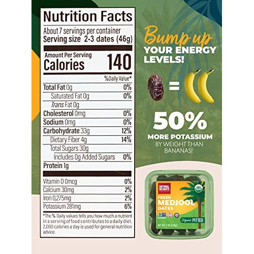 Natural Delights Medjool Dates – Large & Plump USDA Certified Or...