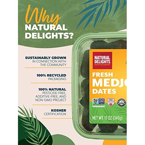 Natural Delights Medjool Dates – Large & Plump USDA Certified Or...