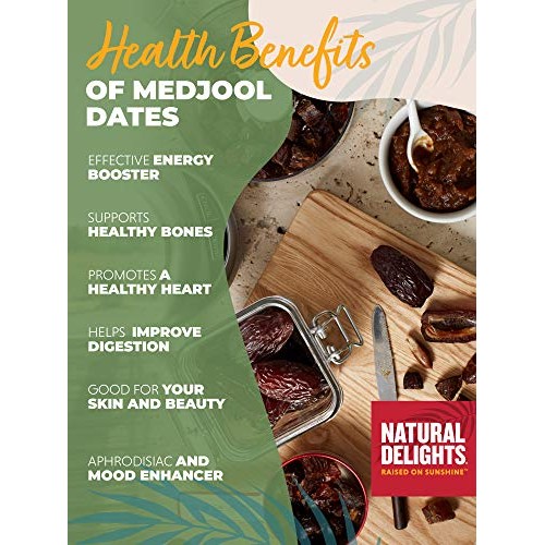 Natural Delights Medjool Dates – Large & Plump USDA Certified Or...
