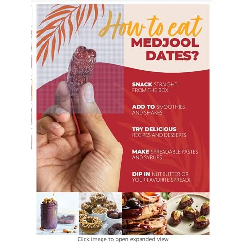 Natural Delights Medjool Dates – Large & Plump Whole Dates Medjo...