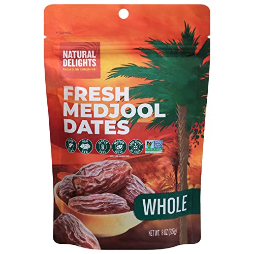Natural Delights Medjool Dates – Large & Plump Whole Dates Medjo...