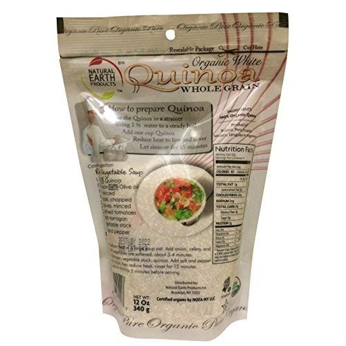 Quinoa White Whole Grain Raw Organic - Pre Washed - Protein, Fib