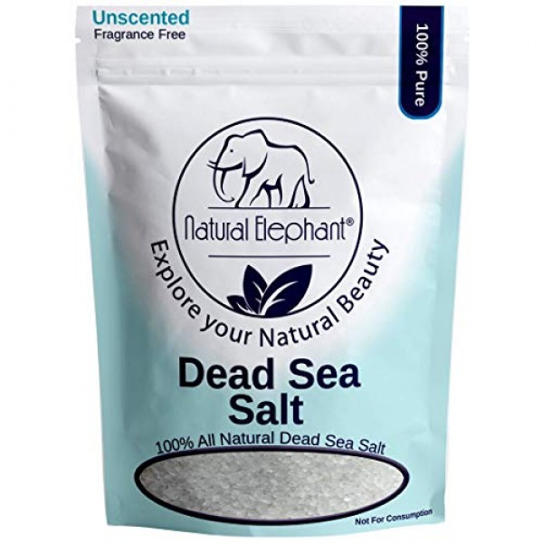 Dead Sea Salt Coarse Grain 2 Lb 900 G By Natural Elephant 100%
