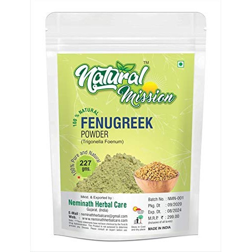 Natural Missionfenugreek Seeds Powder 227 Grams | 8 Oz | Half Po