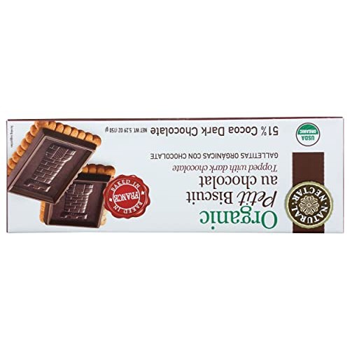 NATURAL NECTAR Organic Dark Chocolate Biscuits, 5.29 OZ