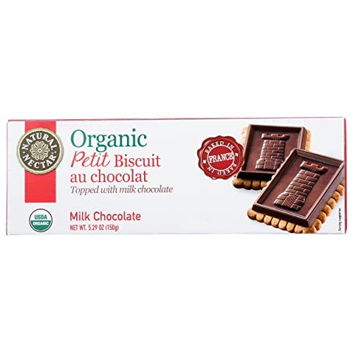 NATURAL NECTAR Organic Milk Chocolate Petit Biscuit, 5.29 OZ