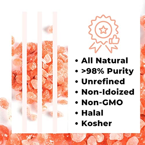 Himalayan Pink Salt Coarse in Grinder 8 Ounces, Unrefined Non-Id...