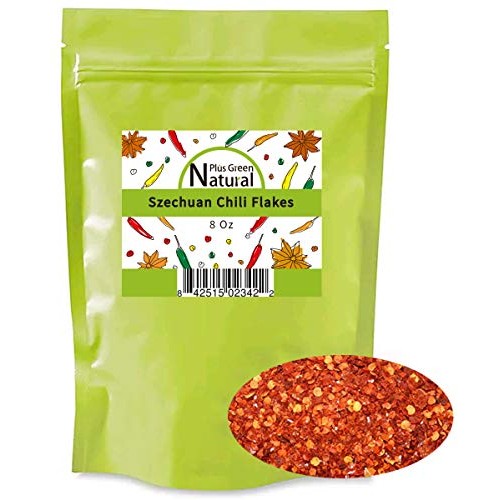 Sichuan Red Hot Chili Pepper Flakes Powder8 Oz, Medium Hot, Sz