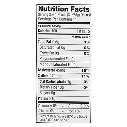 Natural Sea Salted Solid White Albacore Tuna Pouch, 3 Ounce - 12