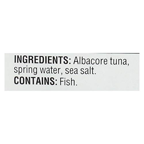 Natural Sea Salted Solid White Albacore Tuna Pouch, 3 Ounce - 12