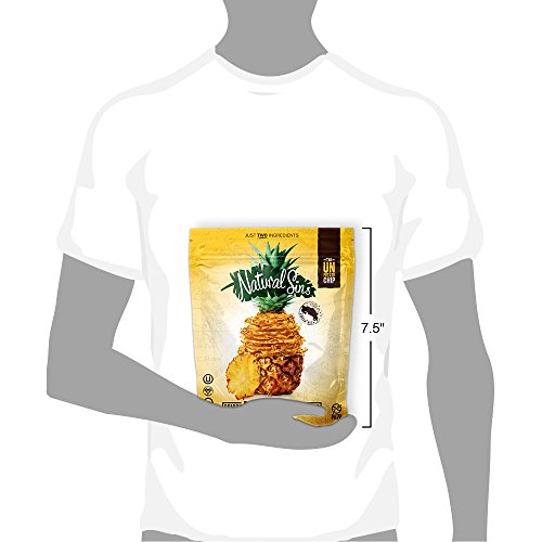 Natural Sins Baked Pineapple Chips | 1 Ounce Bag Pack Of 6 | V