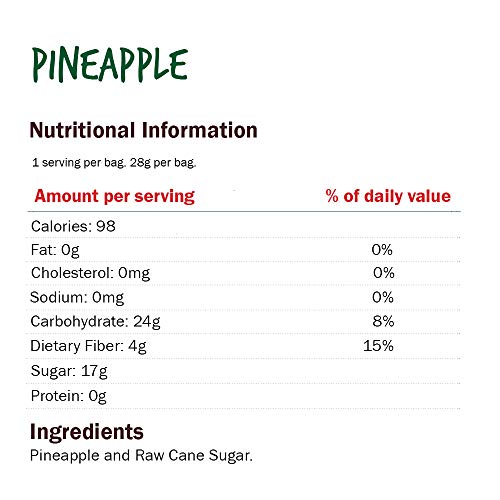 Natural Sins Baked Pineapple Chips | 1 Ounce Bag Pack Of 6 | V