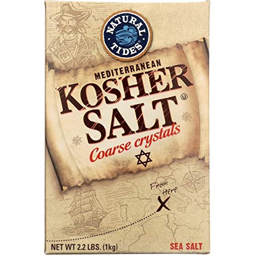 Natural Tides Mediterranean Kosher Salt Coarse Crystals, 2.2 Pound
