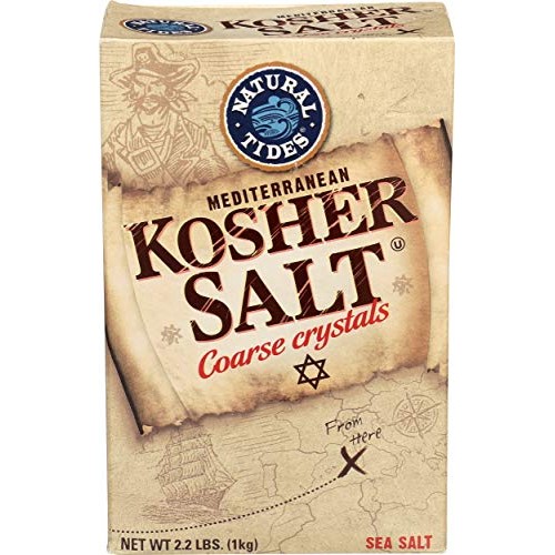 Natural Tides Mediterranean Kosher Salt Coarse Crystals, 2.2 Pound