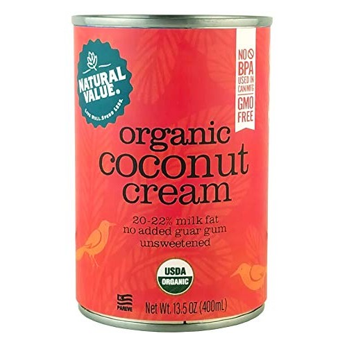 Natural Value Organic Coconut Cream, 13.5Oz Pack Of 12
