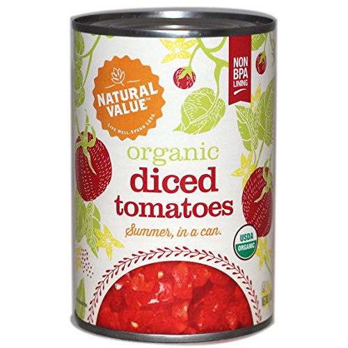 Natural Value Organic Diced Tomatoes, 14.5 Ounce Pack Of 12