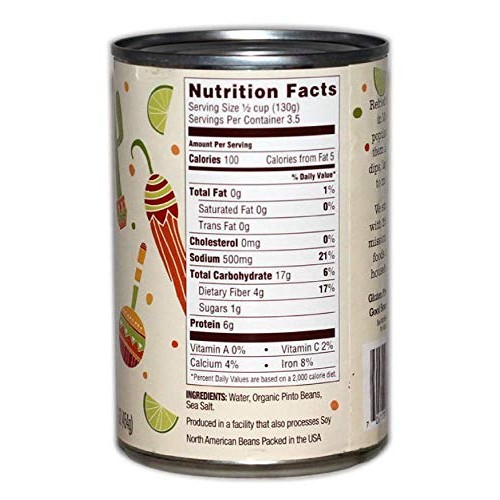 Natural Value Organic Refried Pinto Beans, 16 Ounce Pack Of 12