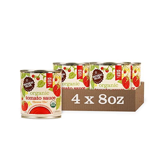 Natural Value Organic Tomato Sauce 8Oz 4 Pack, Usda Organic, C