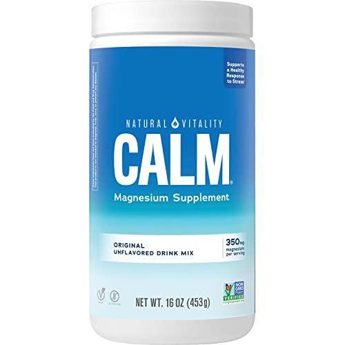 Natural Vitality Calm, Magnesium Citrate Supplement, Anti-Stress...