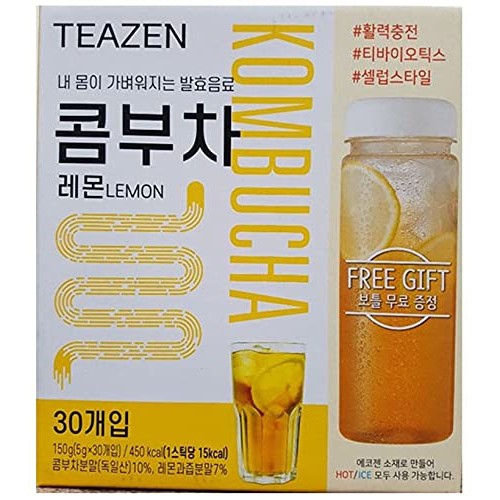 Teazen Combucha Lemon 30 Stick Into Bottle